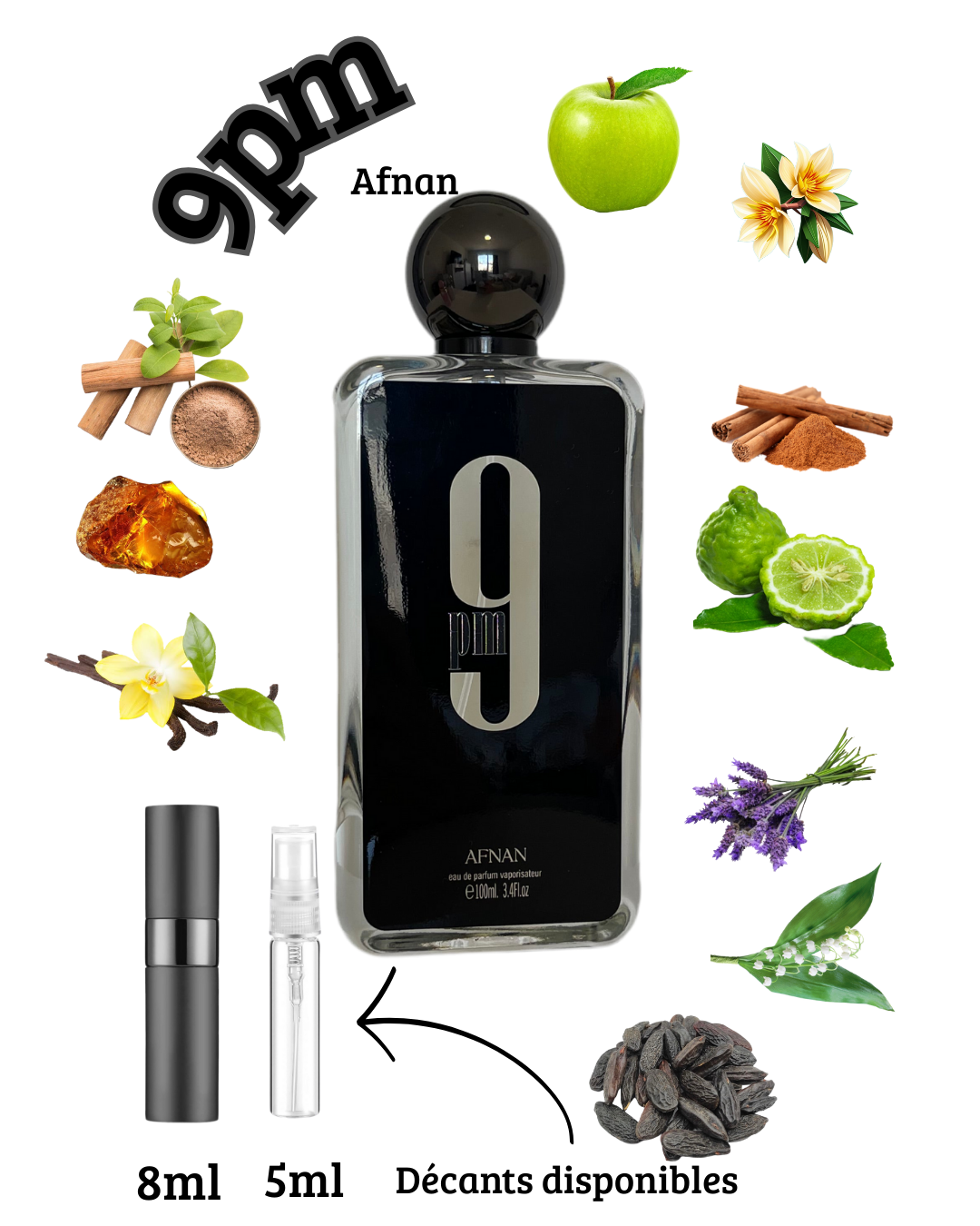 9PM – Afnan Eau de Parfum (5 ml / 8 ml / 100 ml)