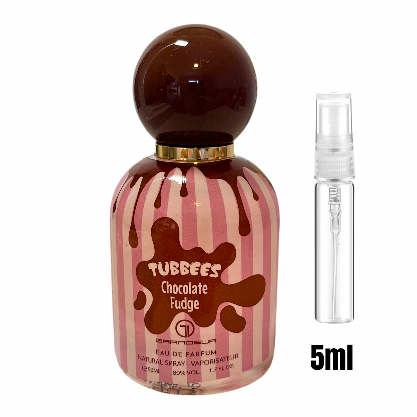 Échantillon 5 ml de Tubbees Chocolate Fudge / Le parfum idéal pour les amateurs de chocolat.
