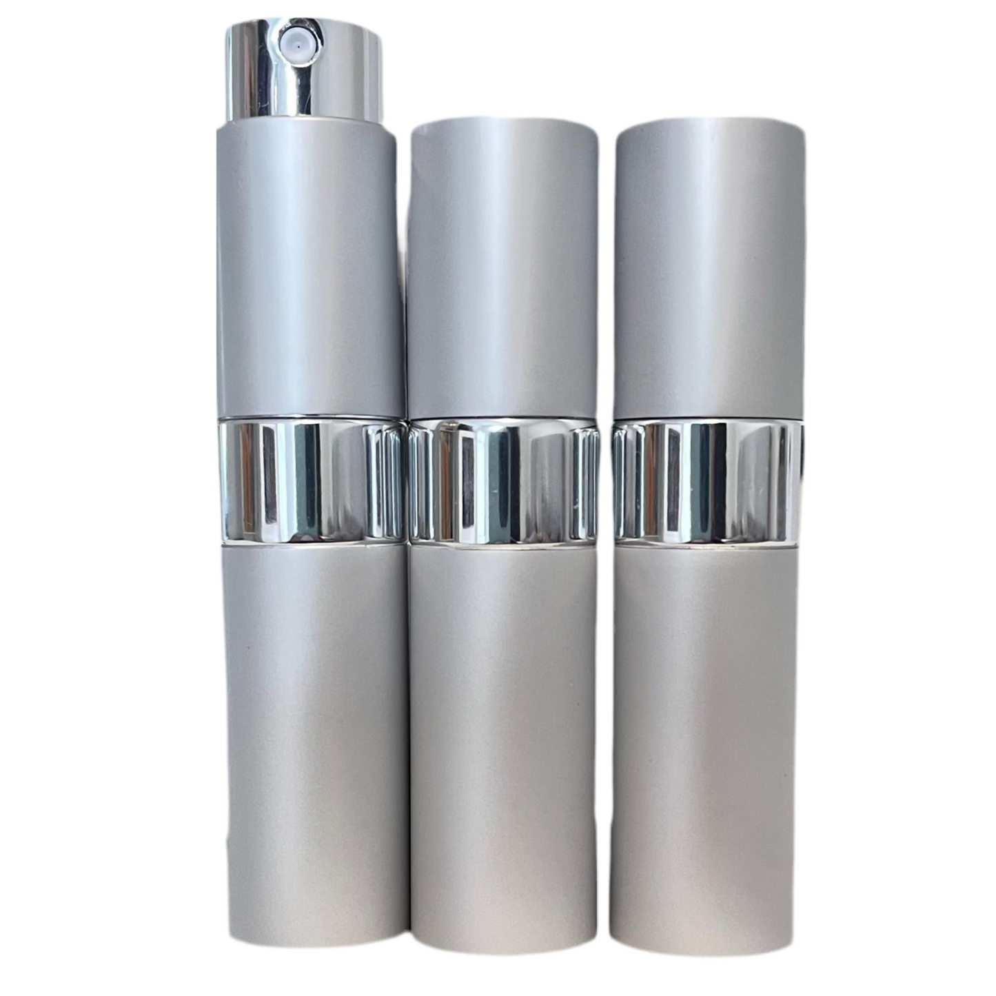 Flacon de parfum vide – 8 ml | Aluminium & verre | Rechargeable | Format voyage