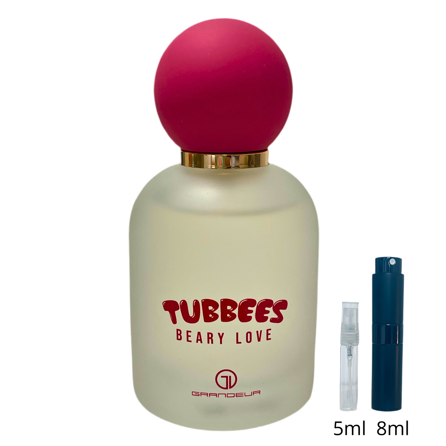 Tubbees Beary Love – Grandeur / Échantillon 5 ml ou 8 ml / Flacon en verre avec spray / Parfum format voyage
