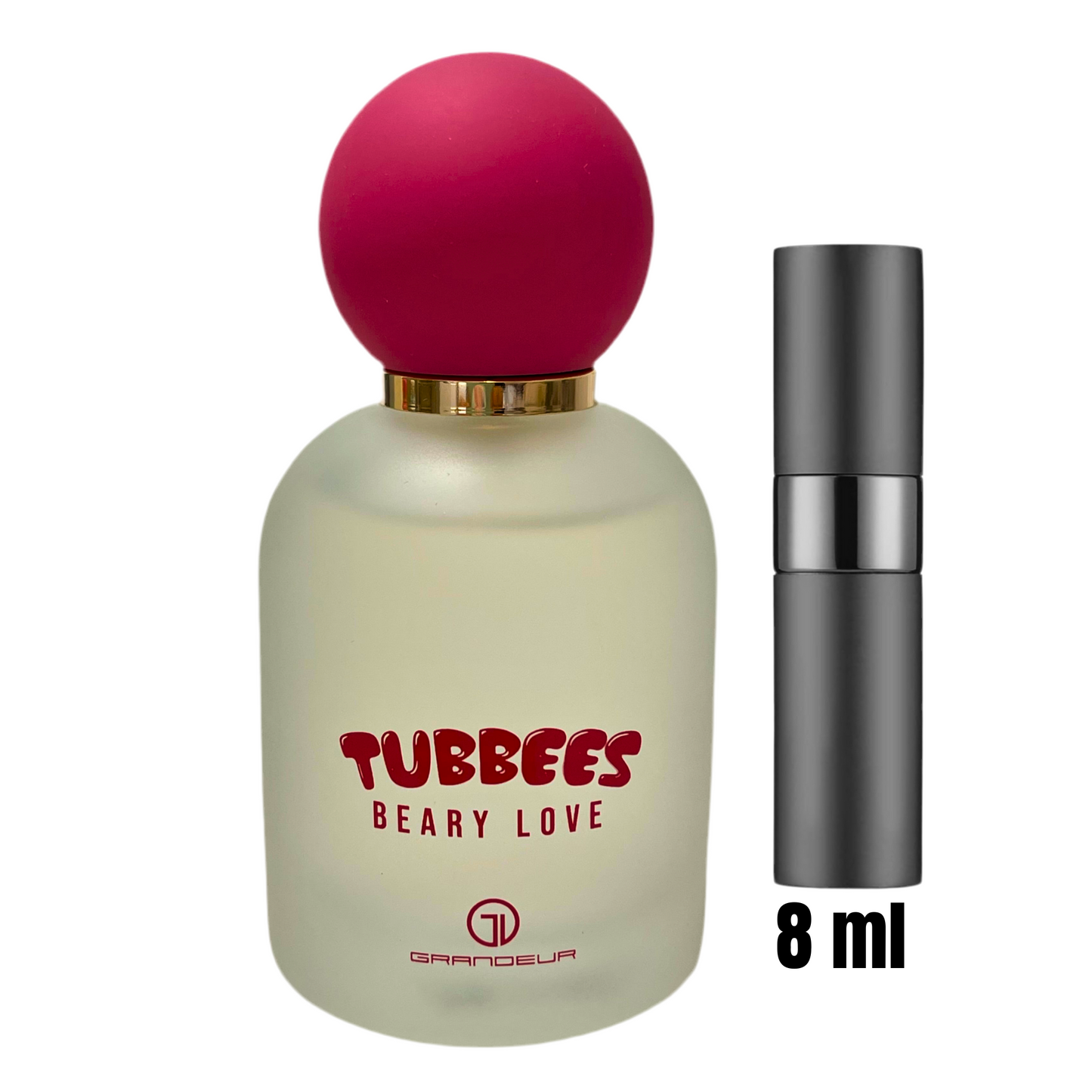 Échantillon 8 ml de Tubbees Beary Love / Parfum sucré et tendre en format pratique.