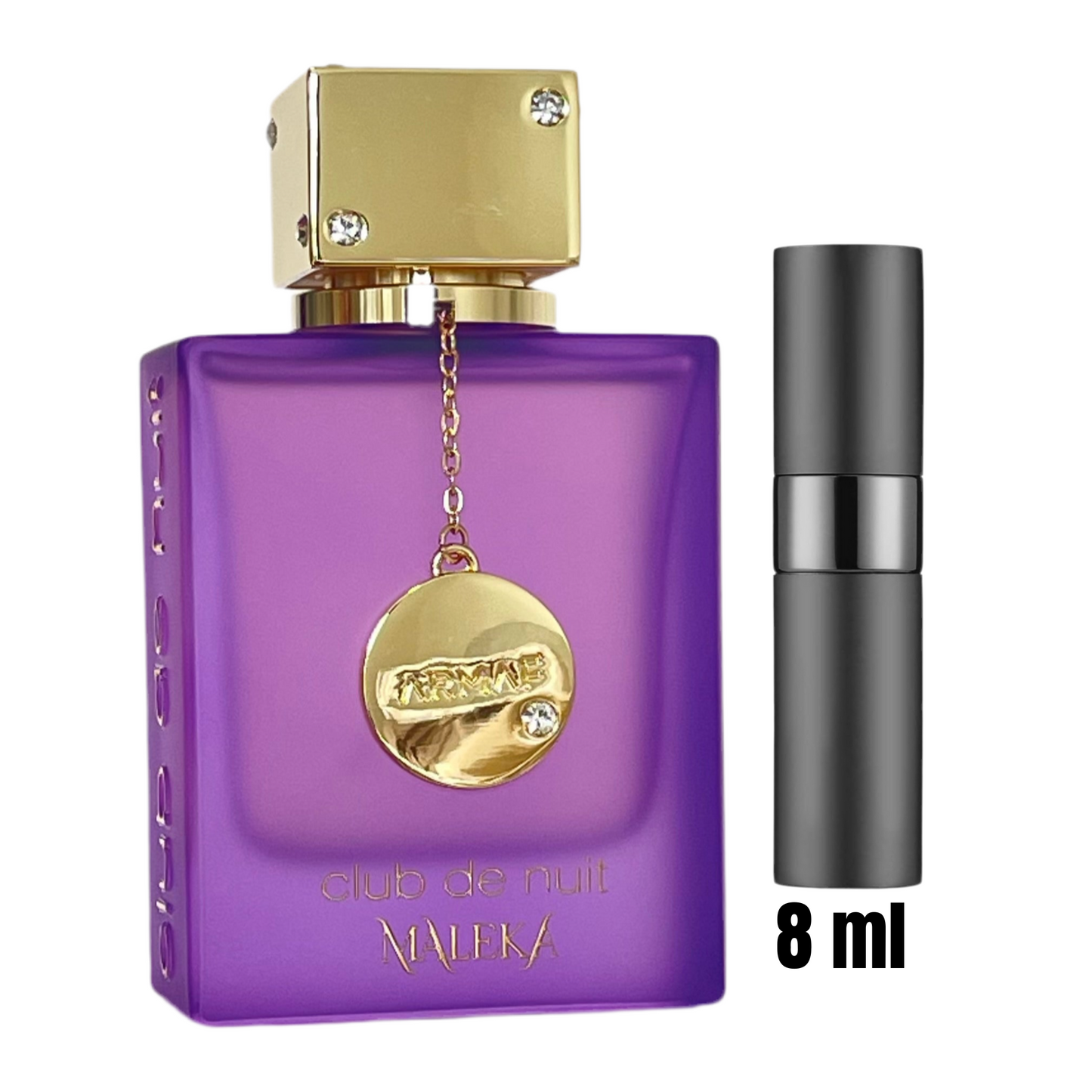 Échantillon 8 ml de Club de Nuit Maleka – Armaf / Parfum féminin oriental en flacon voyage.
