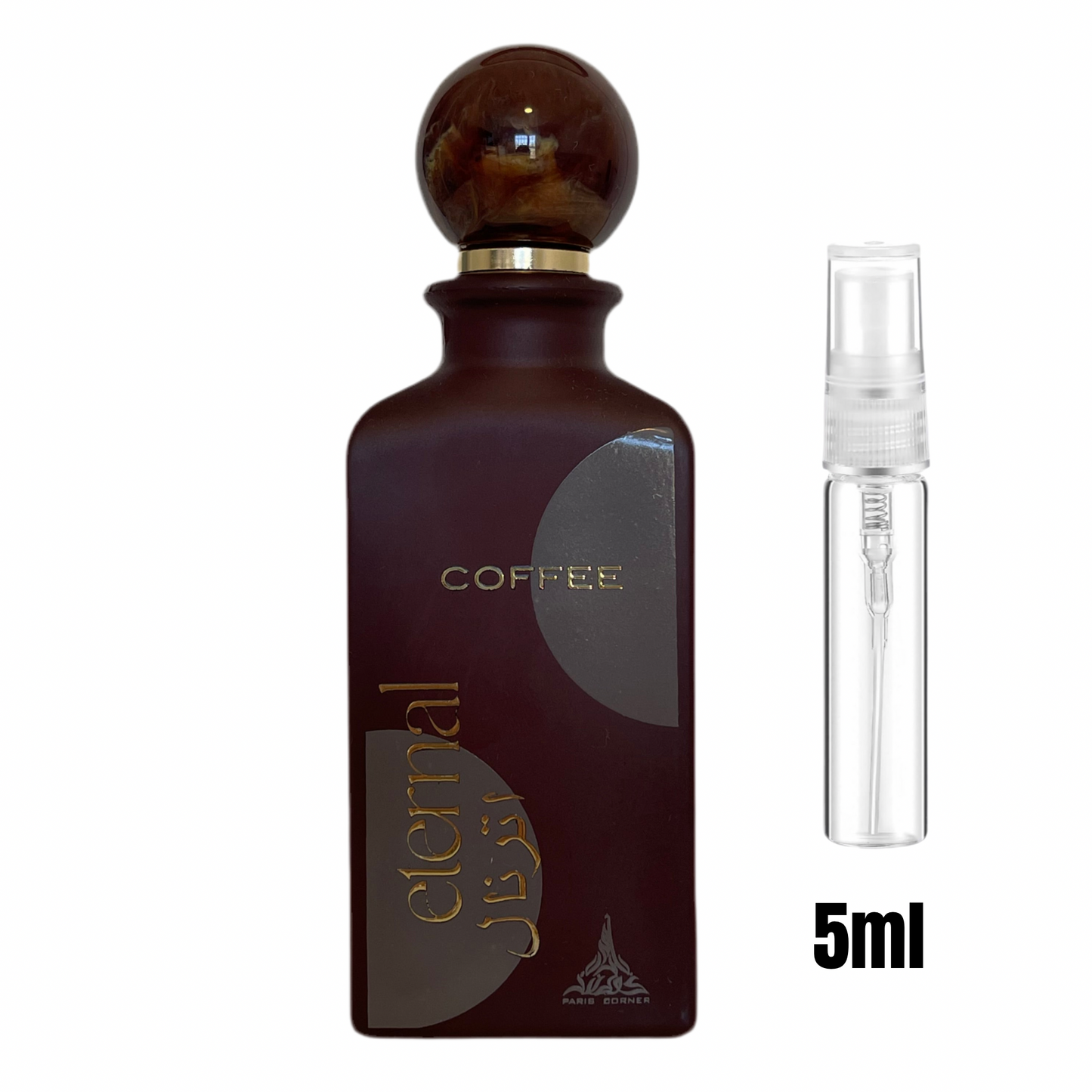 Échantillon 5 ml de Eternal Coffee / Un parfum intense au café, format voyage pratique.