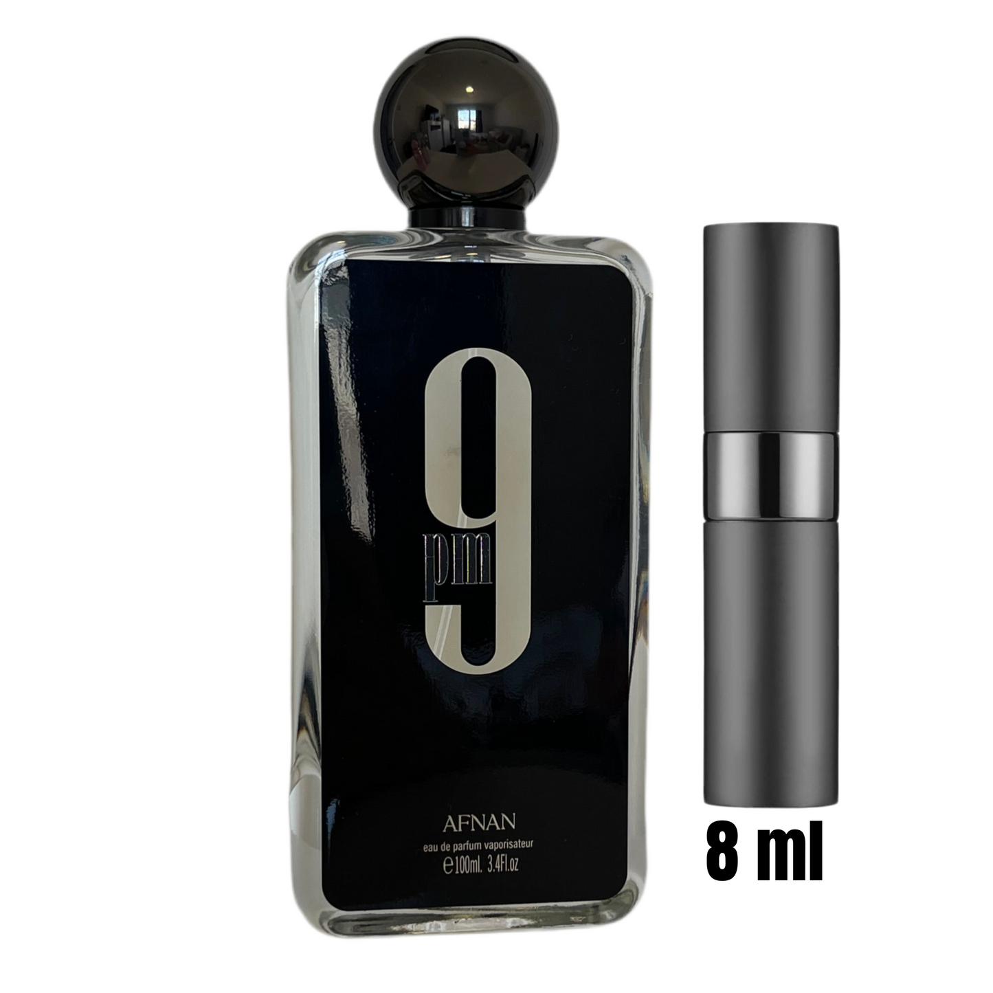 Échantillon 8 ml de 9PM – Afnan / Parfum intense et sucré parfait pour le soir.