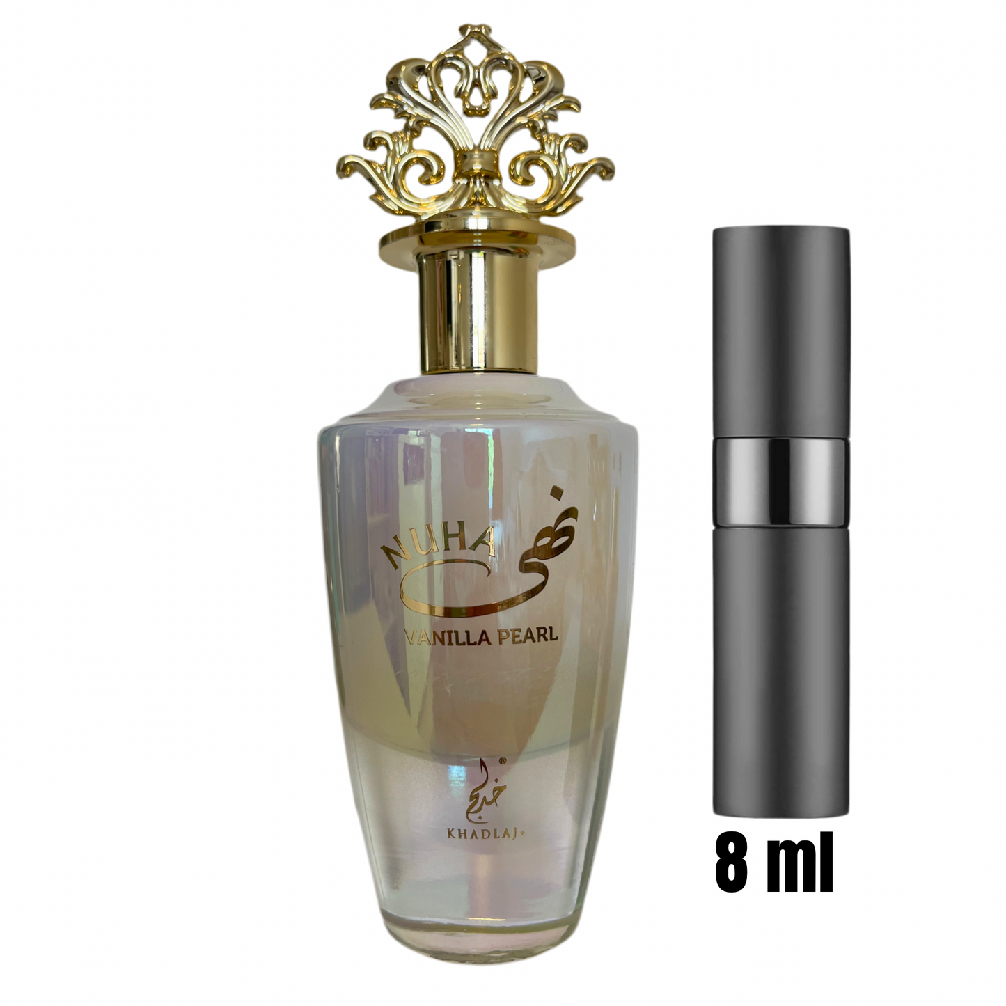 Échantillon 8 ml de Nuha Vanilla Pearl – Khadlaj / Senteur vanillée réconfortante à emporter partout.