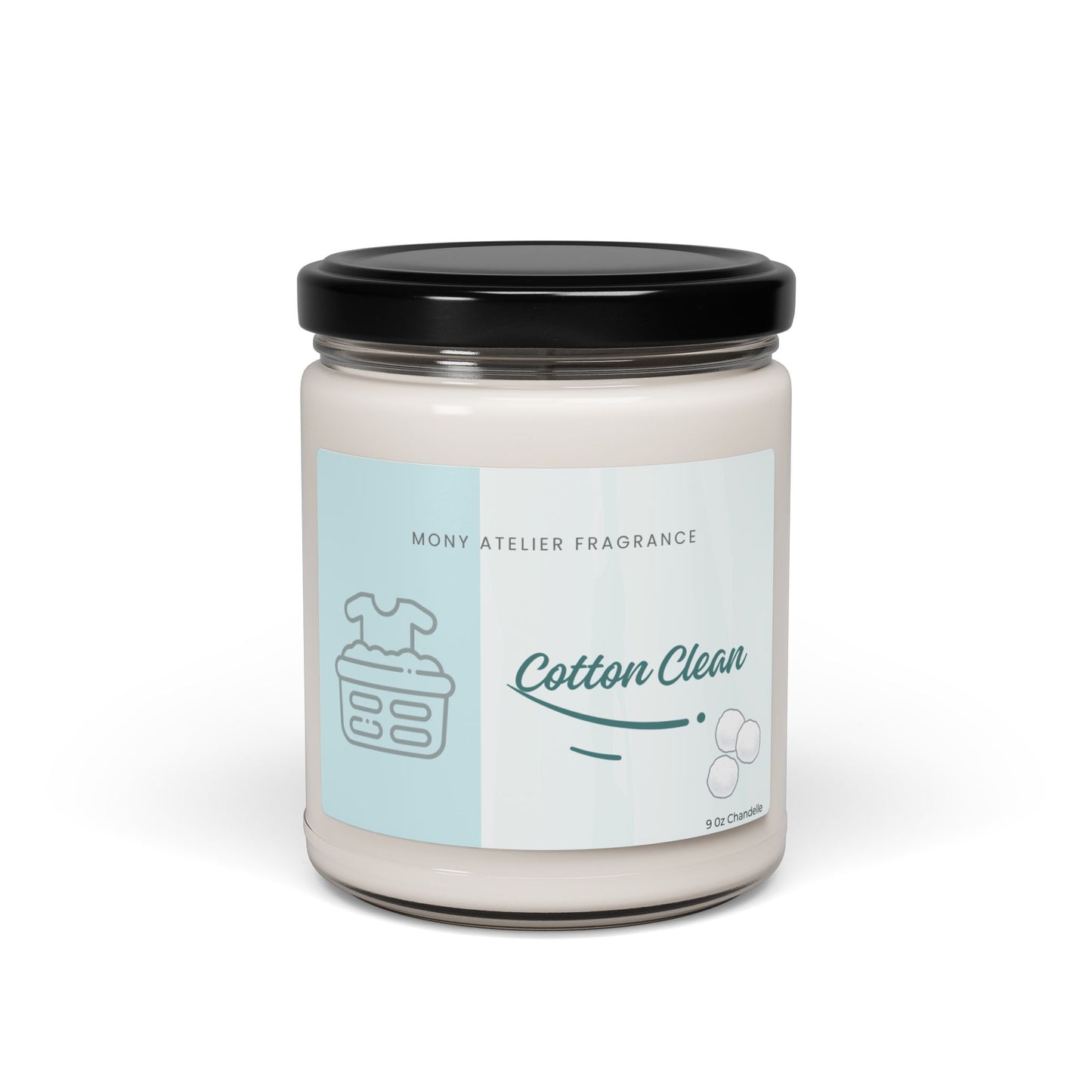 Bougie parfumée en cire de soja – Coton frais | Parfum propre pour la maison, idée cadeau bien-être, yoga, aromathérapie, décoration intérieure