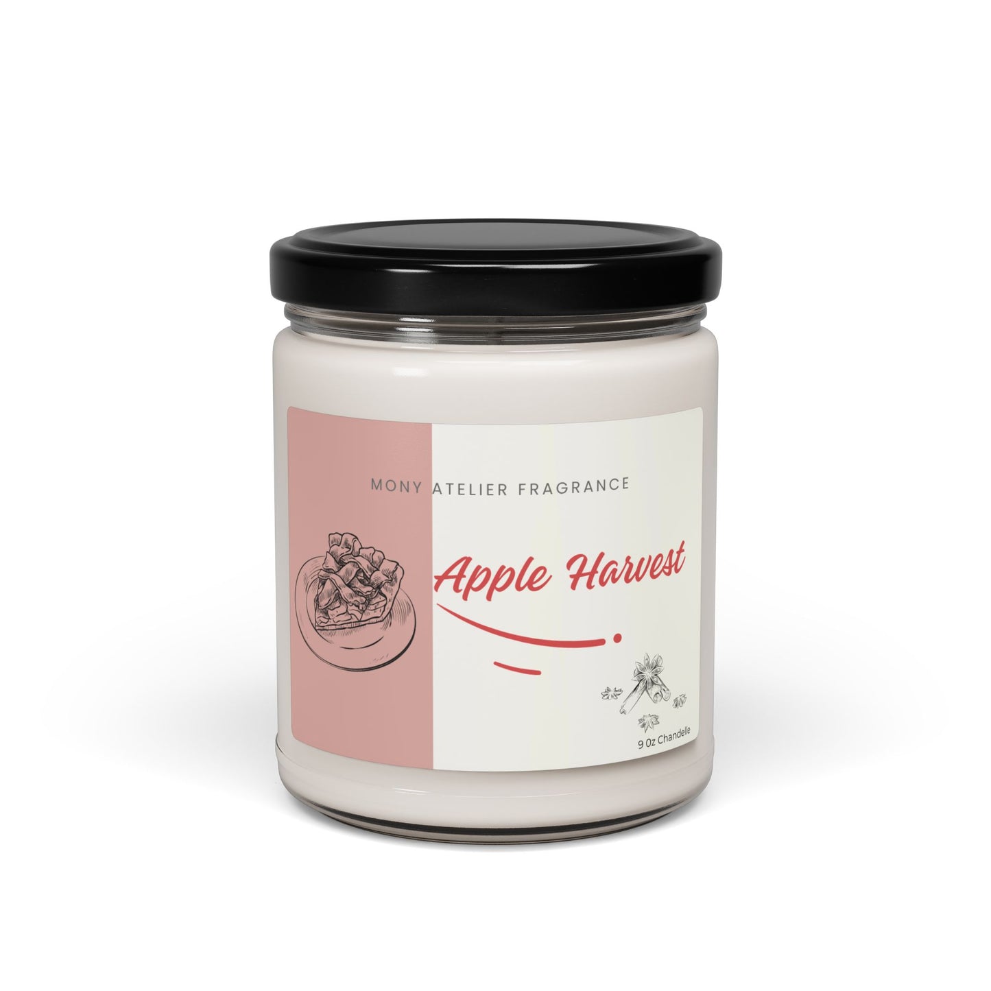 Bougie parfumée en cire de soja – Ambiance d’automne | Parfum pomme & récolte, déco chaleureuse, idée cadeau cocooning