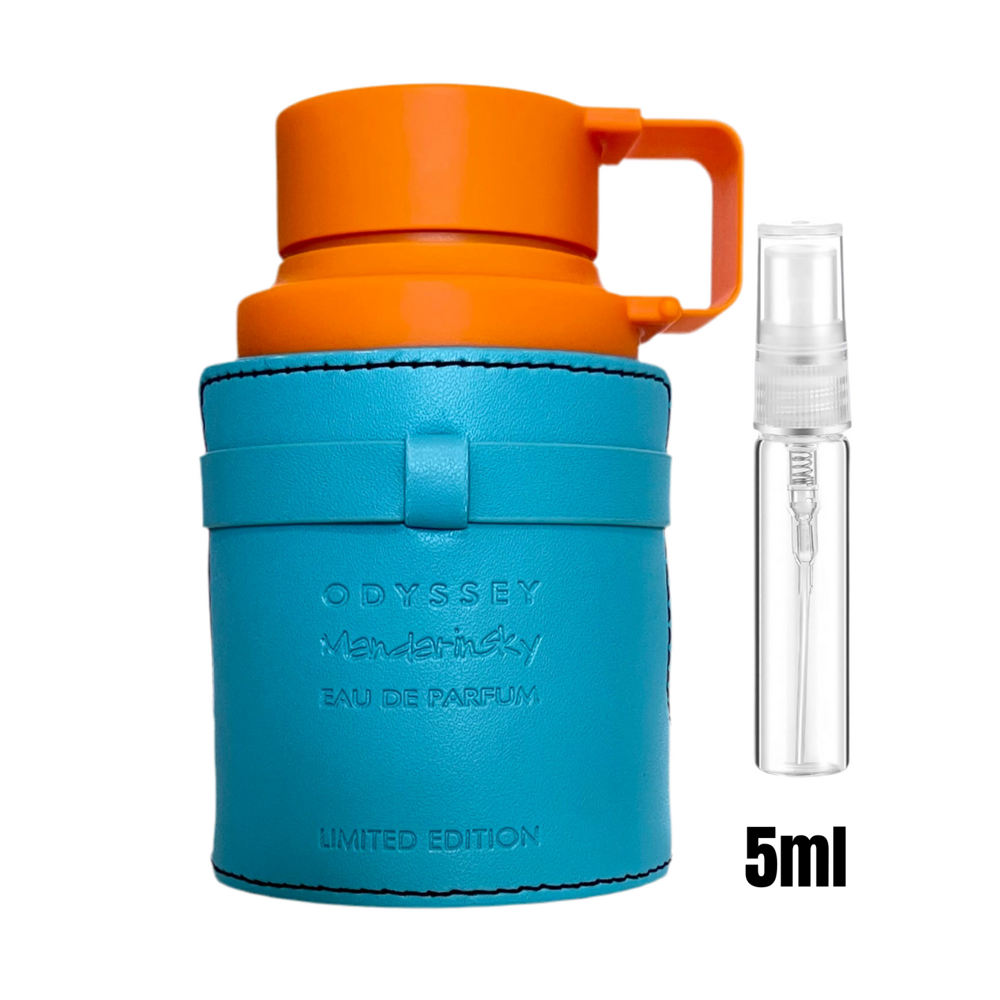 Échantillon 5 ml de Sky Mandarine – Armaf / Parfum fruité et lumineux en format voyage / Flacon en verre avec spray.