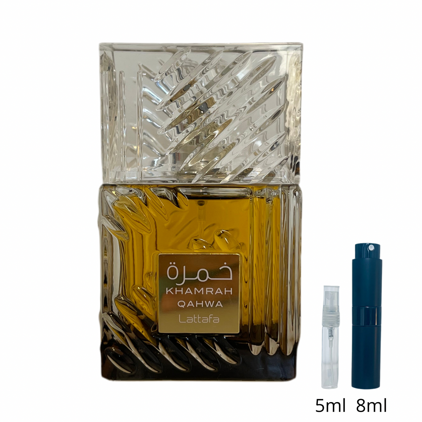 Khamrah Qahwa – Lattafa / Échantillon 5 ml ou 8 ml / Flacon en verre avec spray / Parfum format voyage