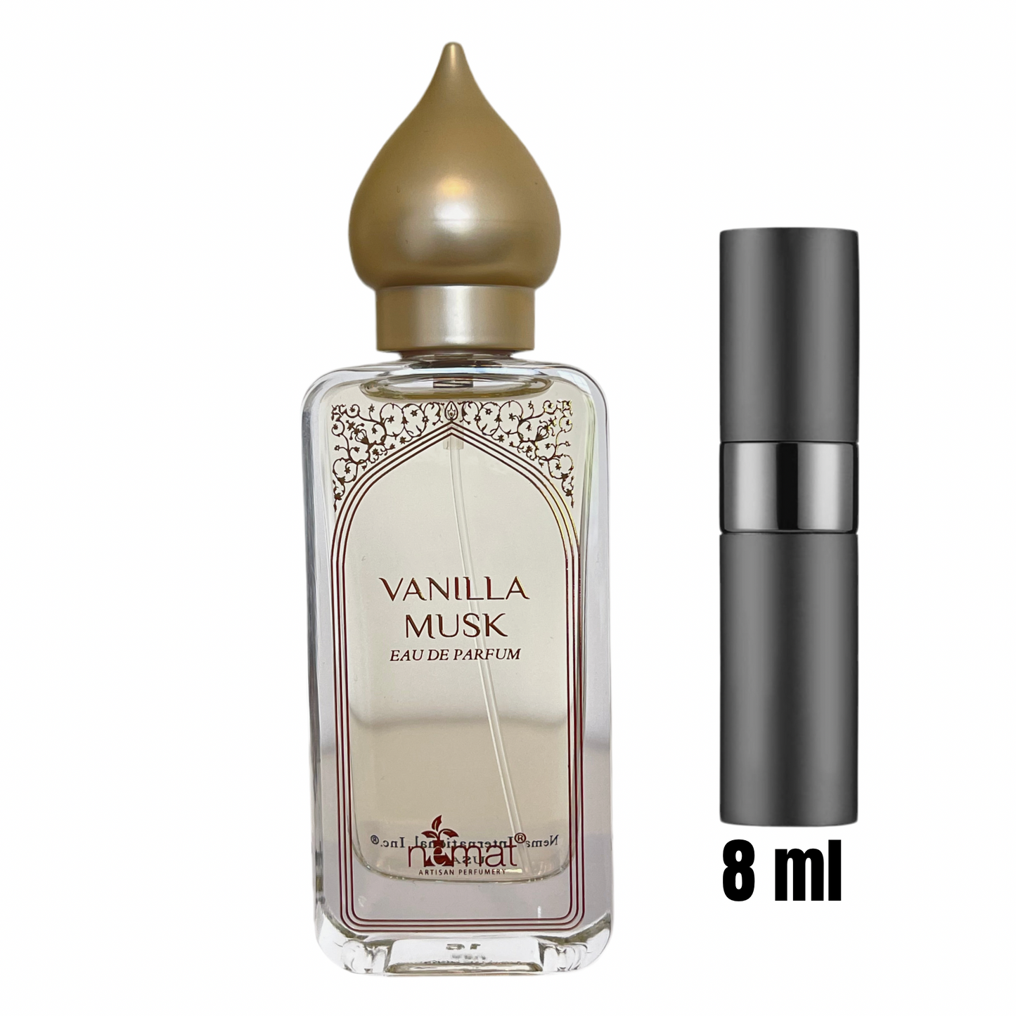Échantillon 8 ml de Vanilla Musk – Pratique, élégant et facile à transporter.