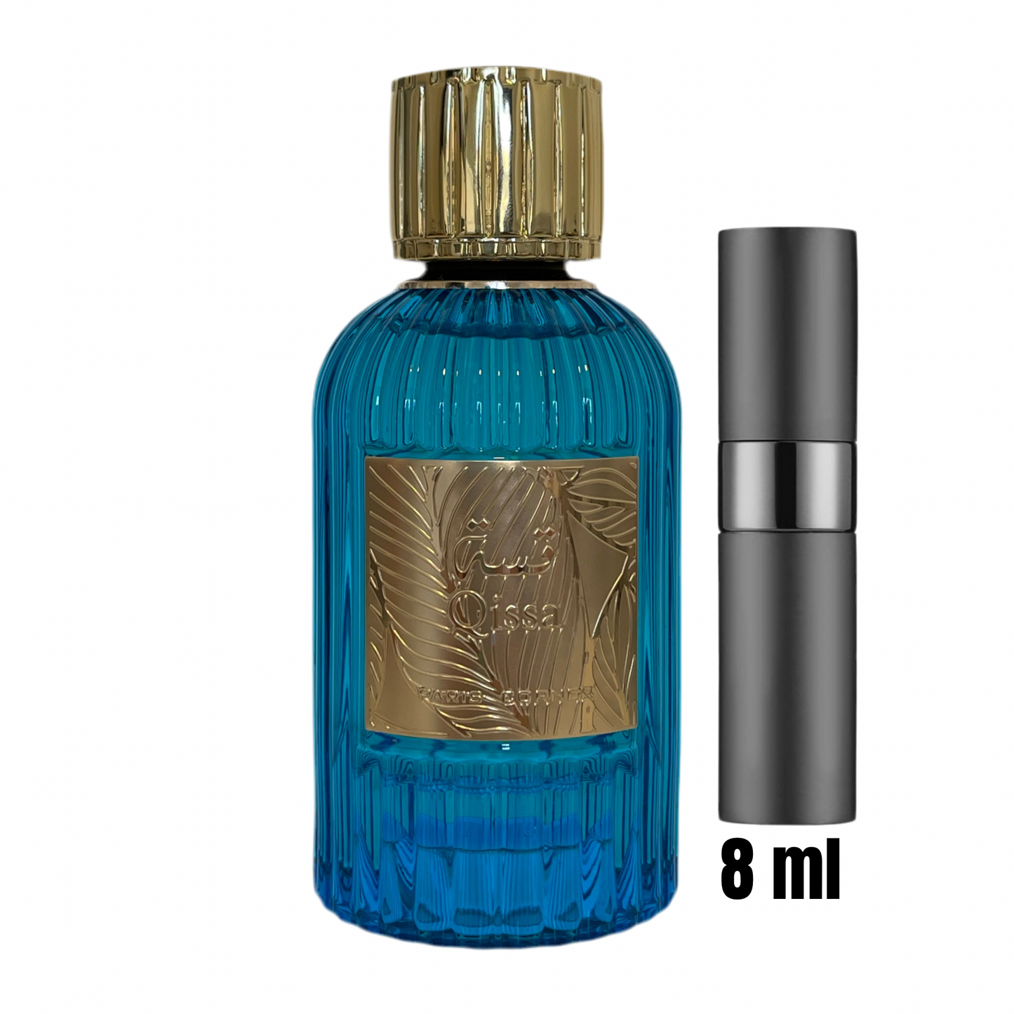 Échantillon 8 ml de Qissa Blue / Élégance masculine et modernité.