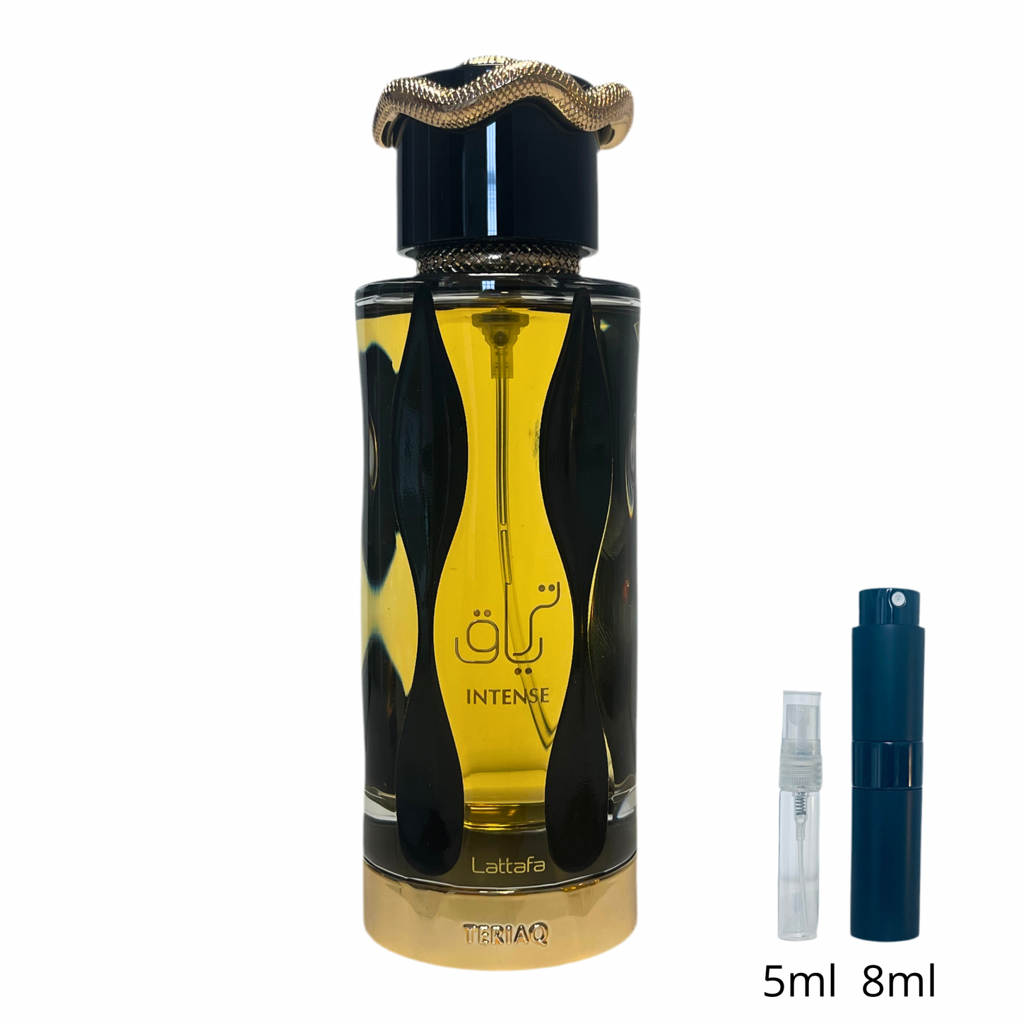Teriaq Intense – Lattafa / Échantillon 5 ml ou 8 ml / Flacon en verre avec spray / Parfum format voyage