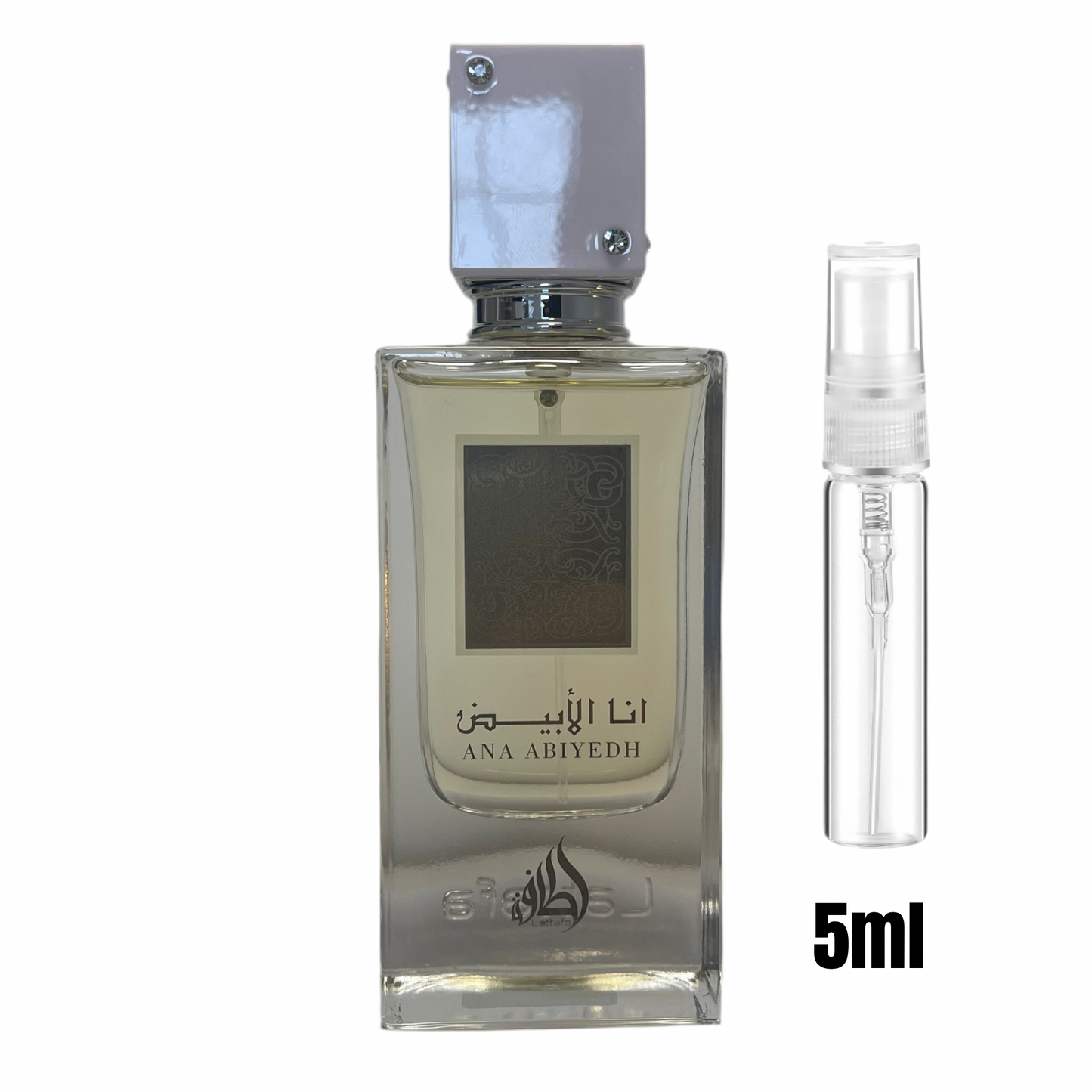 Échantillon 5 ml d’Ana Abiyedh – Lattafa / Parfum doux, musqué et chaleureux.