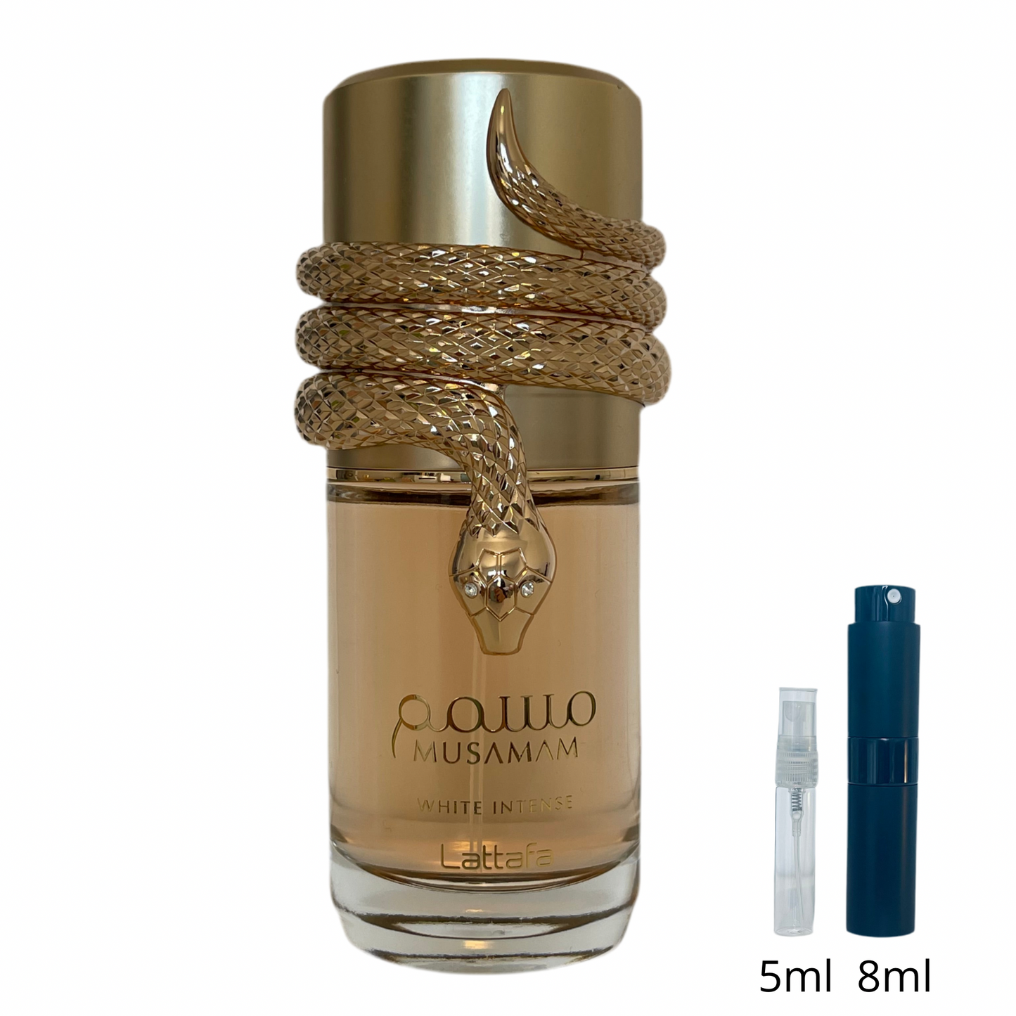 Musamam White Intense – Lattafa / Échantillon 5 ml ou 8 ml / Flacon en verre avec spray / Parfum format voyage