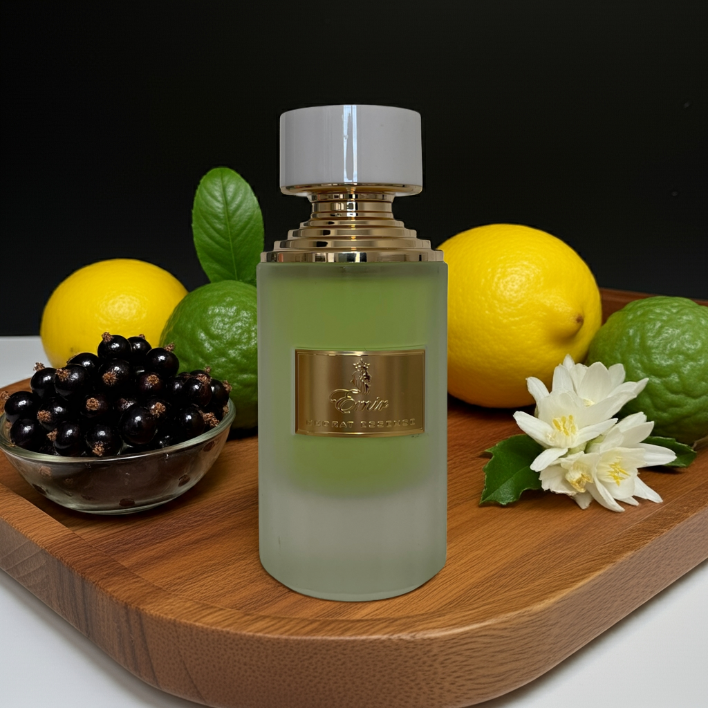 Notes de Cedrat Essence – Emir : cédrat éclatant, agrumes, épices douces, bois et musc raffiné.