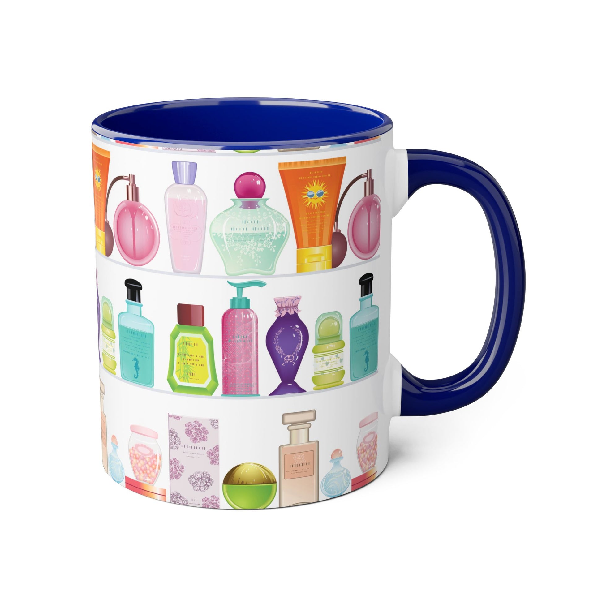 Détail des motifs de parfum sur tasse en céramique / Élégance au quotidien

