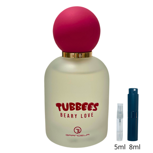 Tubbees Beary Love – Grandeur / Échantillon 5 ml ou 8 ml / Flacon en verre avec spray / Parfum format voyage