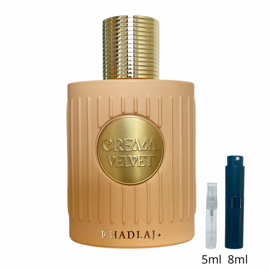 Cream Velvet – Khadlaj / Échantillon 5 ml ou 8 ml / Flacon en verre avec spray / Parfum format voyage
