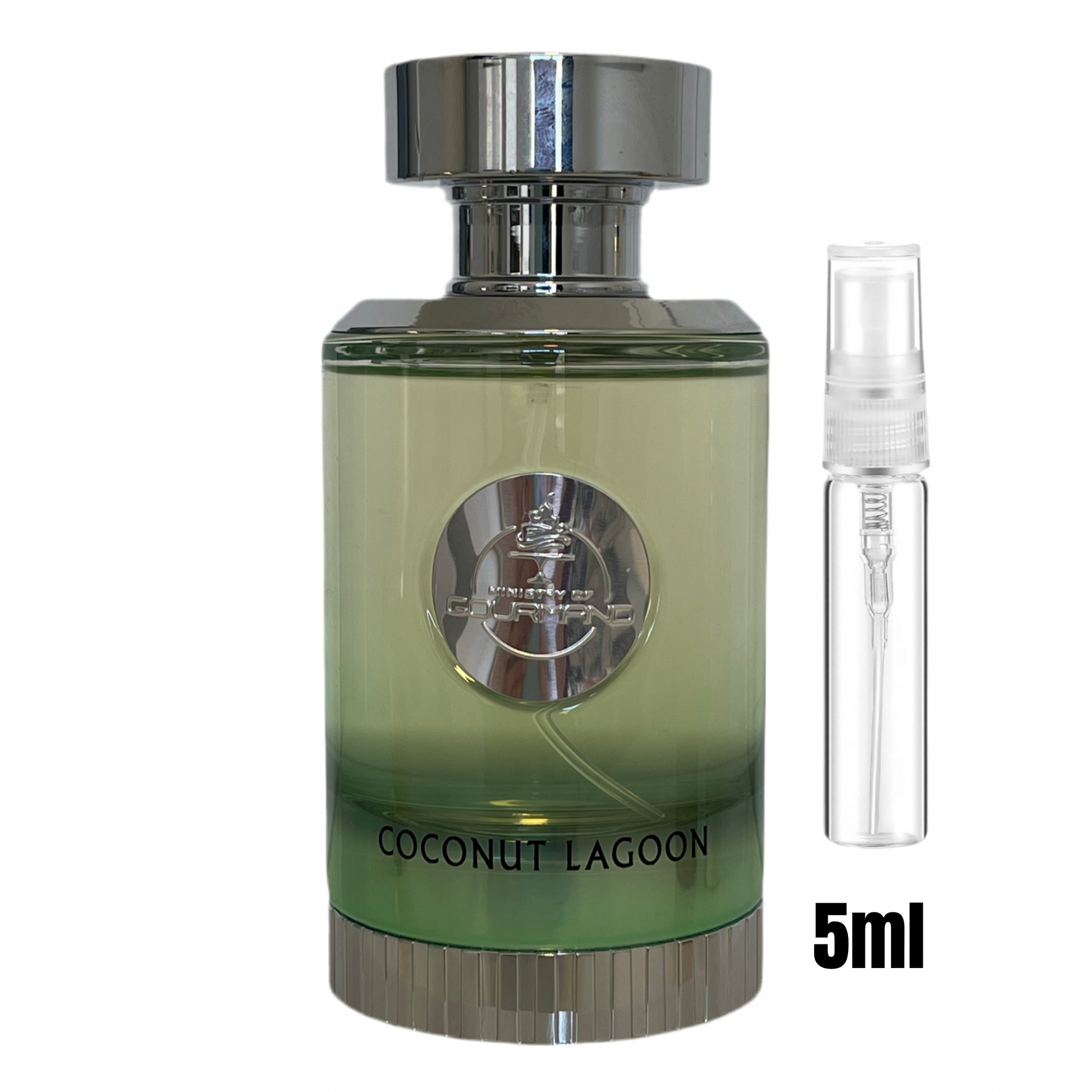 Échantillon 5 ml de Coconut Lagoon – Paris Corner / Parfum gourmand à la noix de coco dans un mini format.