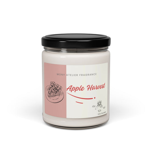 Bougie parfumée en cire de soja – Ambiance d’automne | Parfum pomme & récolte, déco chaleureuse, idée cadeau cocooning