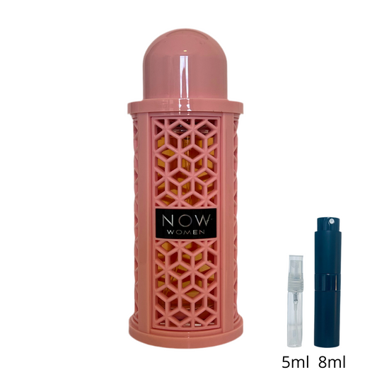 Now Women – RAVE by Lattafa / Échantillon 5 ml ou 8 ml / Flacon en verre avec spray / Parfum format voyage