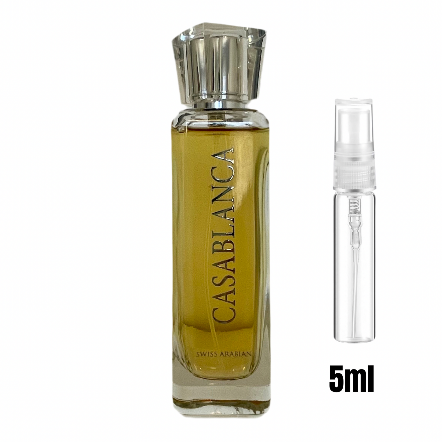 Échantillon 5 ml de Casablanca – Swiss Arabian / Format pratique et parfum intense.