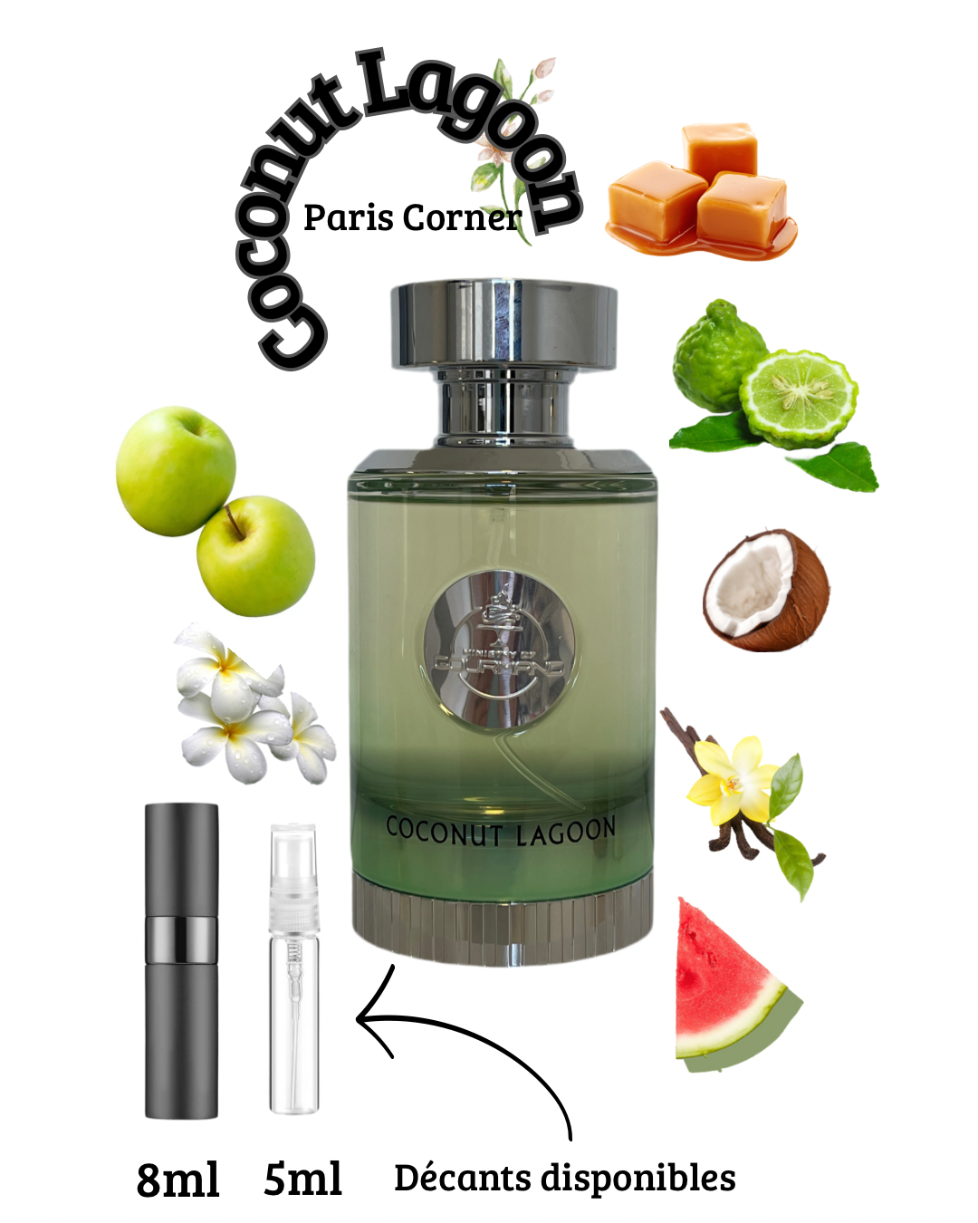 Coconut Lagoon – Ministry of Gourmand by Paris Corner  Eau de Parfum (5 ml / 8 ml / 100 ml)