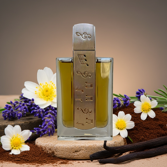 Notes d’Angham – Lattafa : jengibre, mandarine, lavande, jasmin, ambre, bois de santal, almizcle et vanille.
