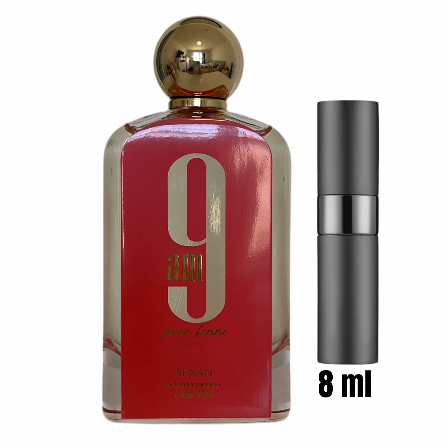 Échantillon 8 ml de 9am pour Femme – Afnan / Parfum fruité, floral et élégant.
