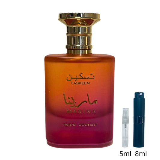Taskeen Marina – Paris Corner / Échantillon 5 ml ou 8 ml / Flacon en verre avec spray / Parfum format voyage