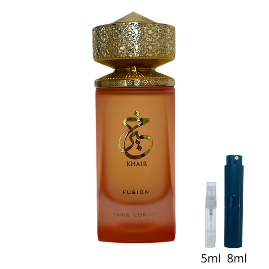 Khair Fusion – Paris Corner / Échantillon 5 ml ou 8 ml / Flacon en verre avec spray / Parfum format voyage