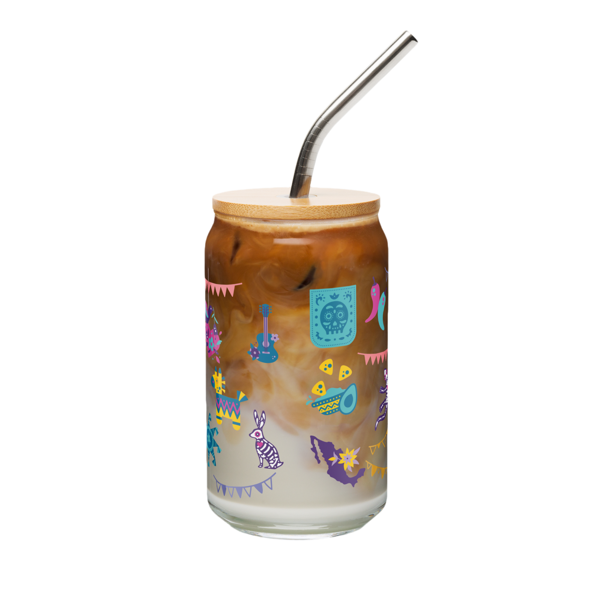 Couvercle en bambou naturel et paille réutilisable / Parfait pour une utilisation quotidienne