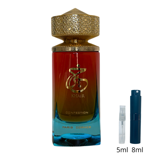 Khair Confection – Paris Corner / Échantillon 5 ml ou 8 ml / Flacon en verre avec spray / Parfum format voyage