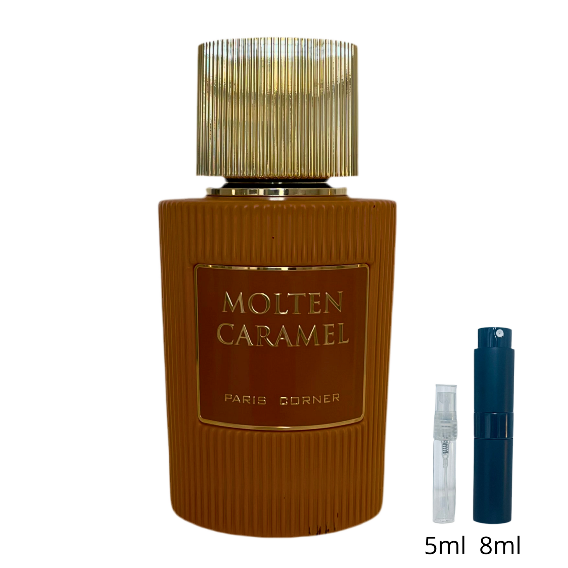 Molten Caramel – Paris Corner / Échantillon 5 ml ou 8 ml / Flacon en verre avec spray / Parfum format voyage
