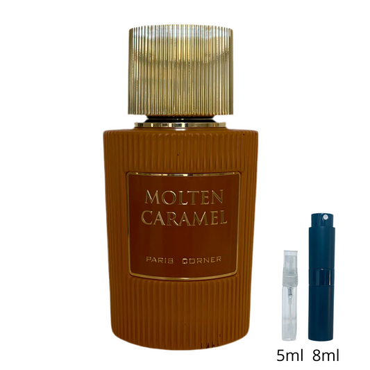 Molten Caramel – Paris Corner / Échantillon 5 ml ou 8 ml / Flacon en verre avec spray / Parfum format voyage

