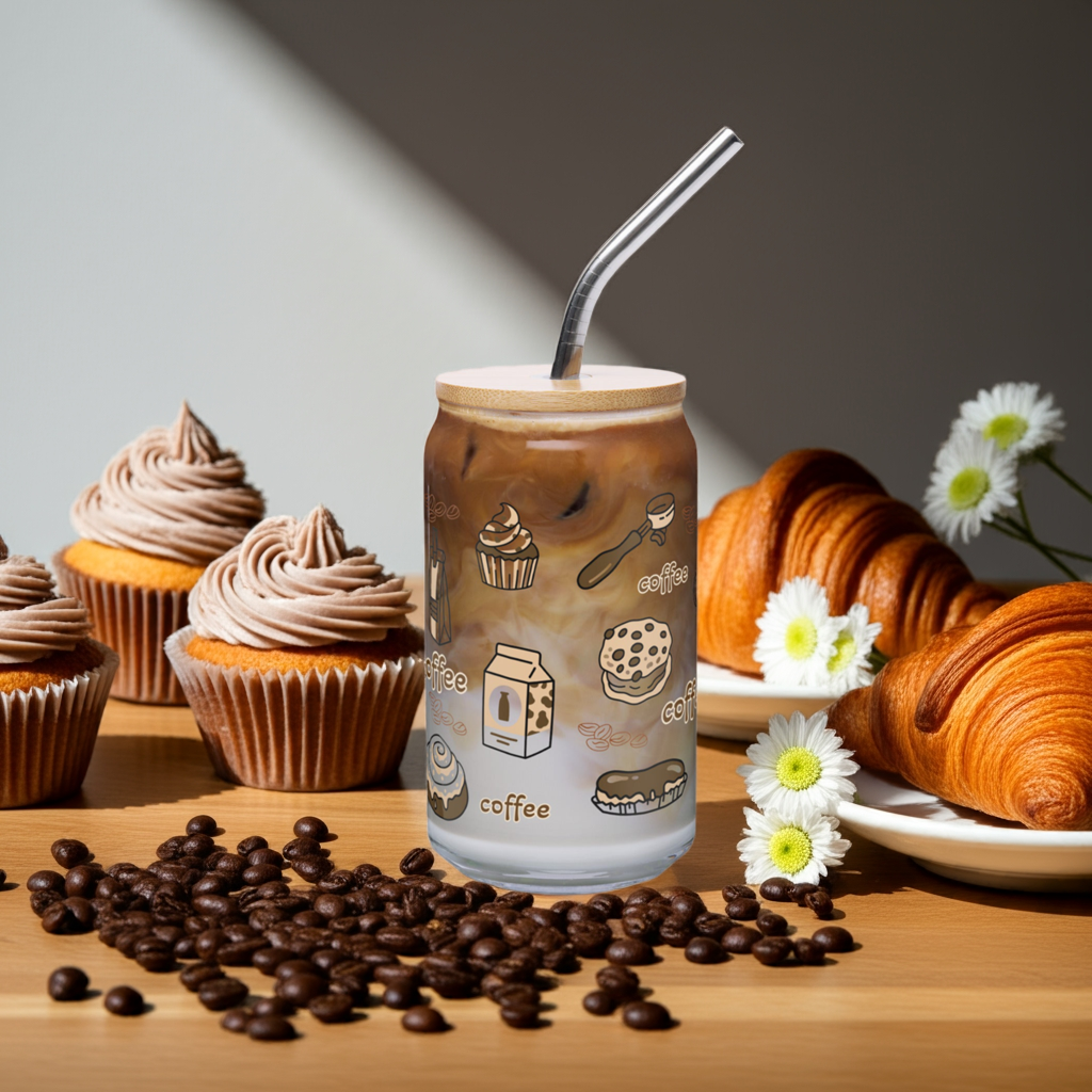 Gobelet “café” avec boisson glacée / Idéal pour les amateurs de cold brew et latte